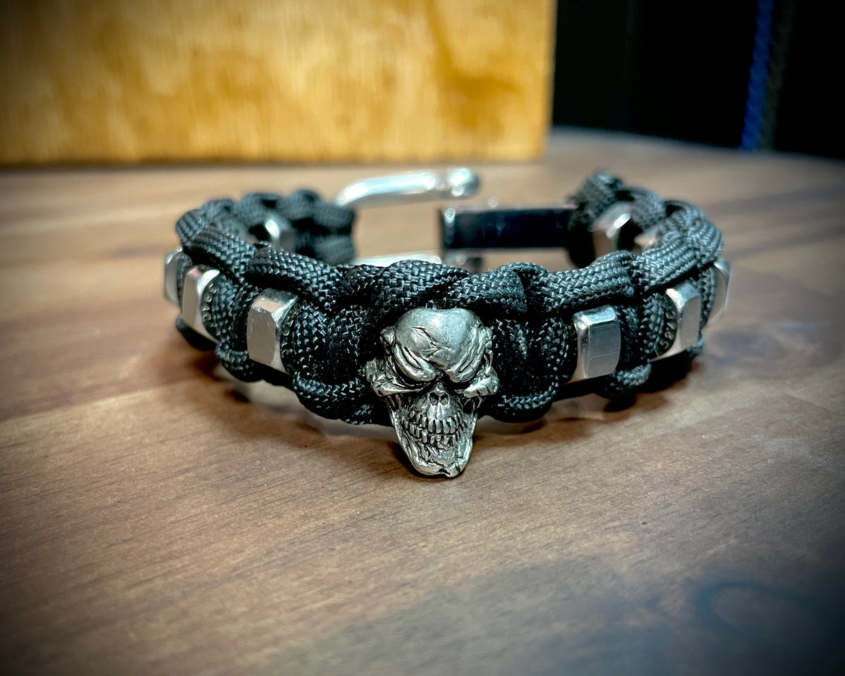 Outlaw Skull Clasp Paracord Bracelet for Chris Black Designs 