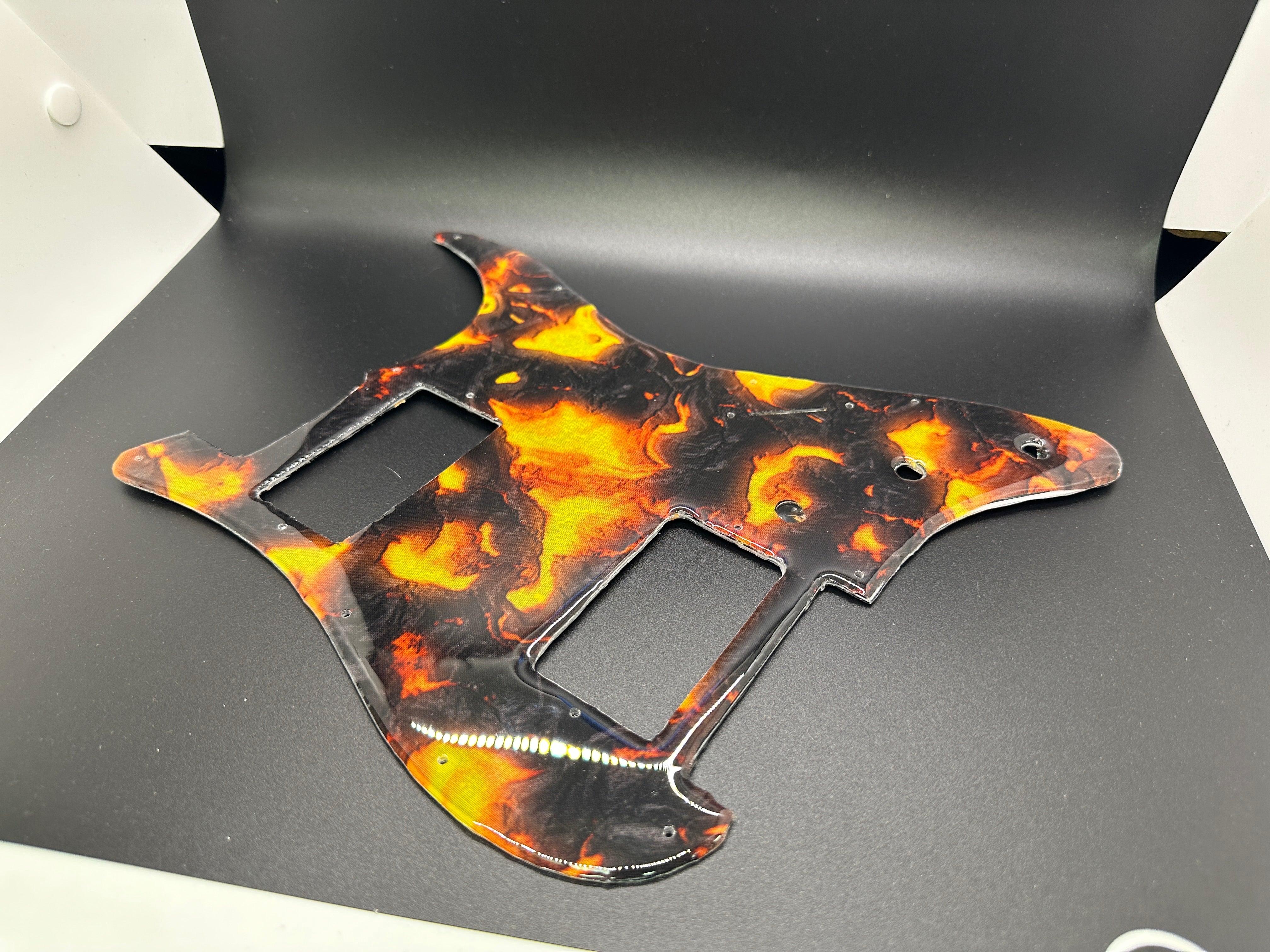 Custom “Molten Lava” Resin top Pick Guard