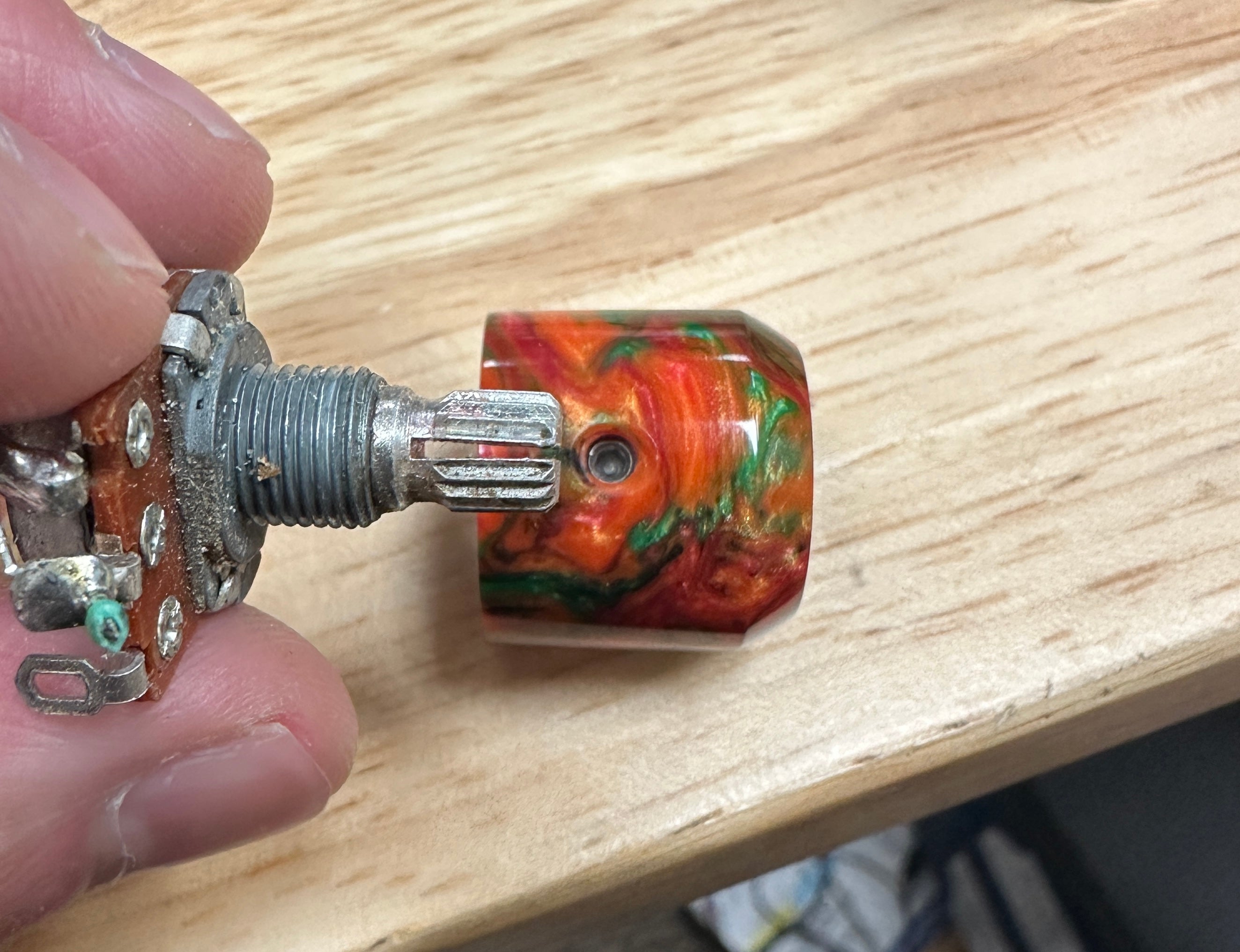 Custom "Cauldron" Resin Guitar and Bass Volume Knob Set