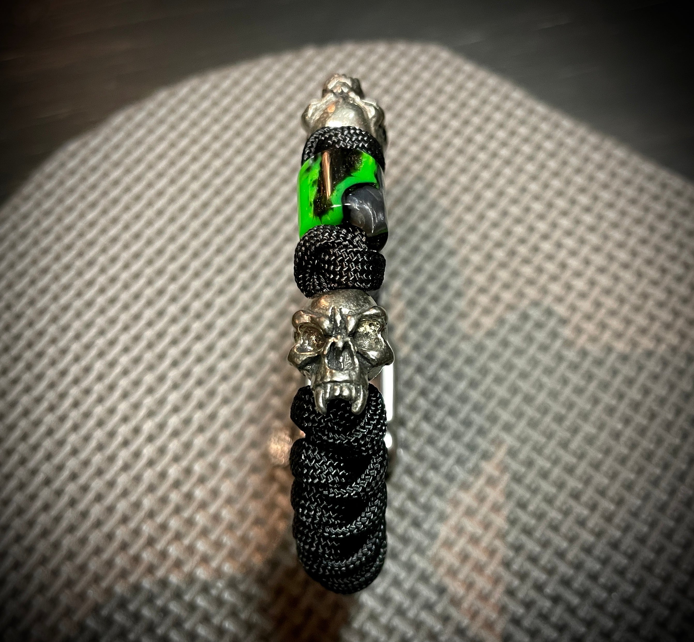 BioHazard Snake Weave Skull Paracord Bracelet