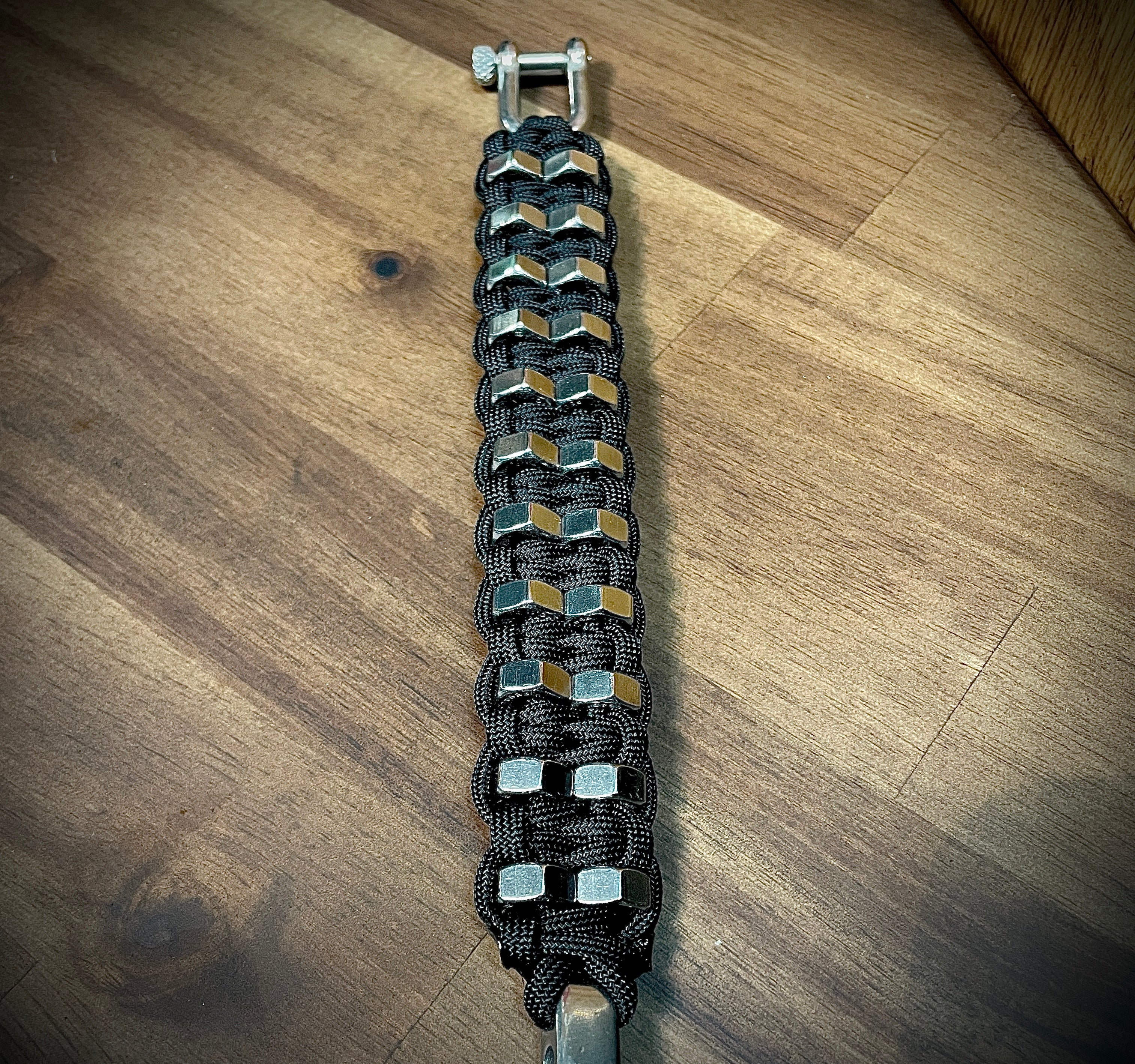 Double Wide Stainless Steel Hexnut Bracelet