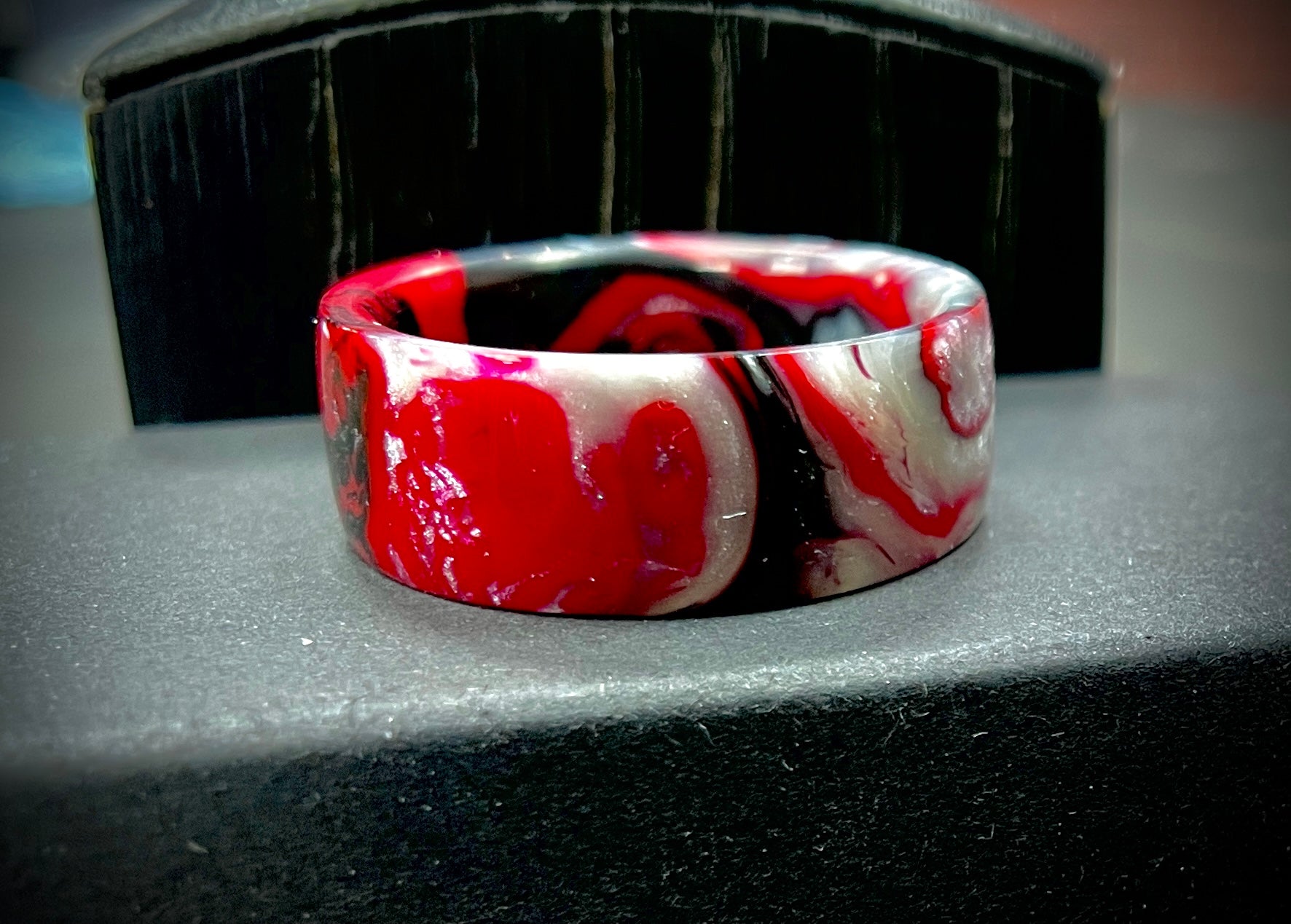 Tactical Black "Blood of Hades" Custom Ring