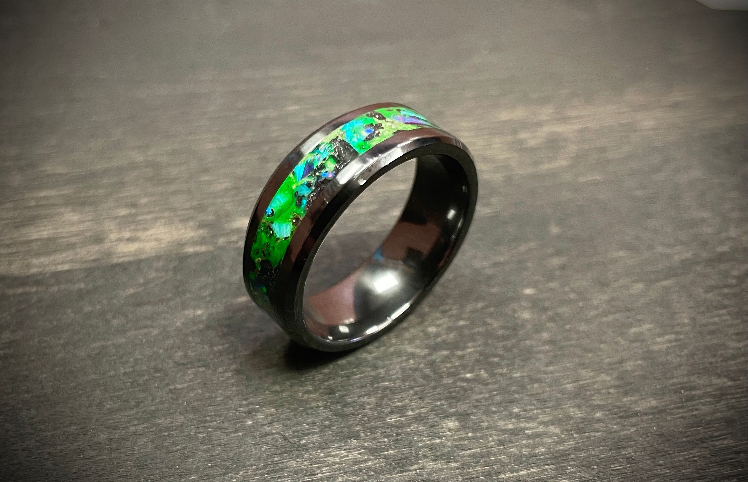 Tactical Black "Space Invader" Custom Ring