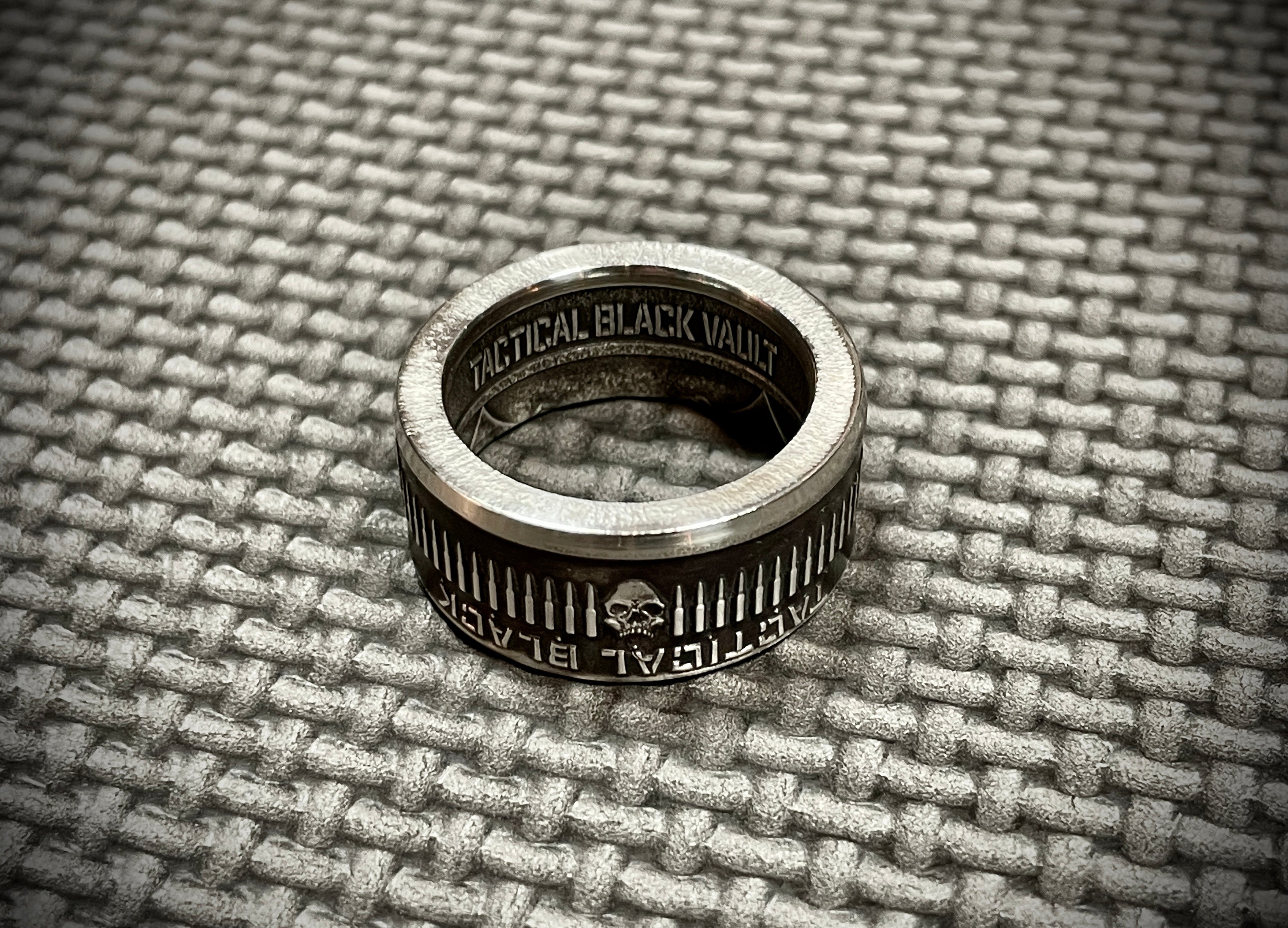"Live Your Life" Silver Challenge Coin Ring