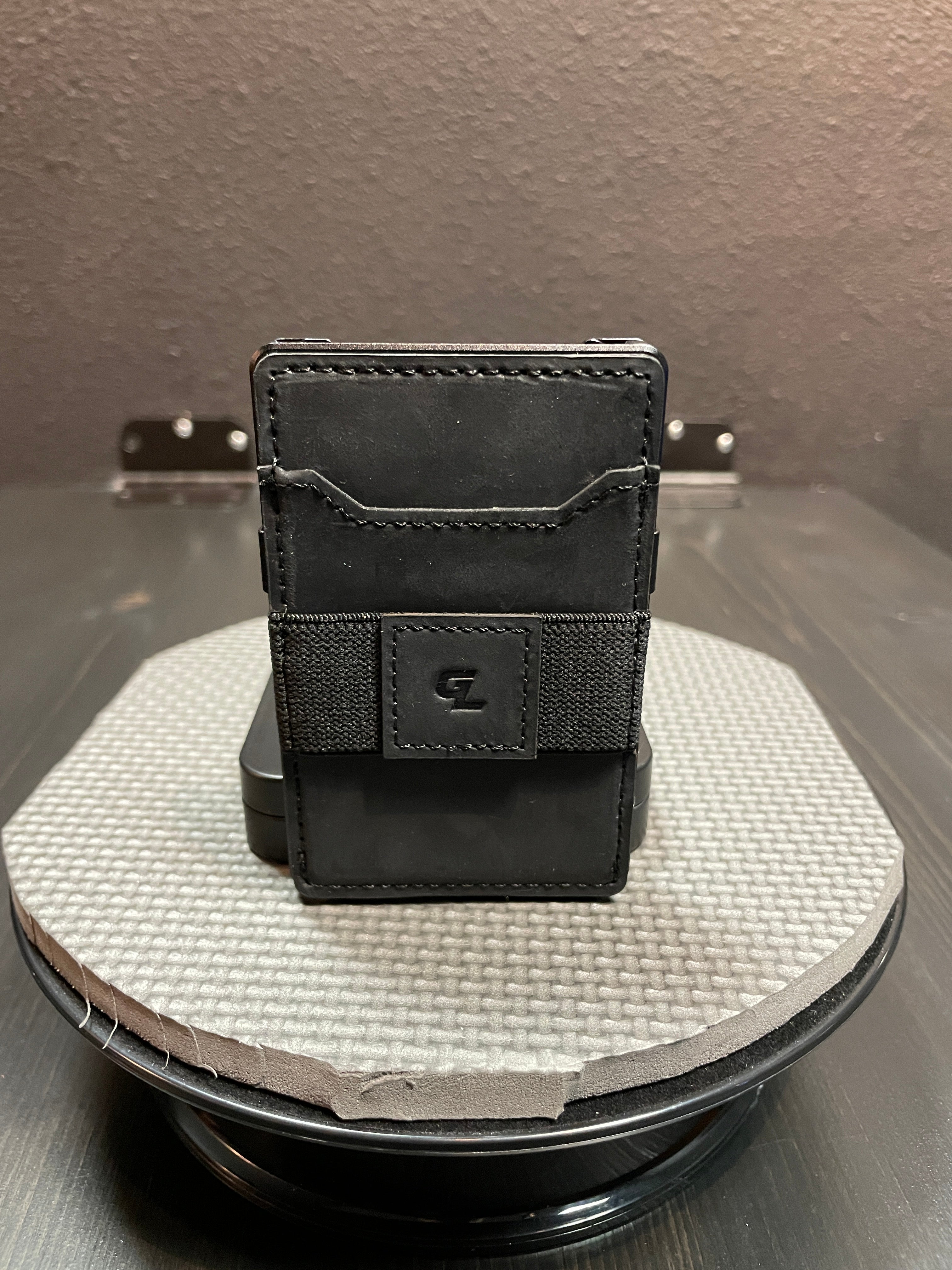 Groove Wallet - Midnight Black With Black Leather Card Holder