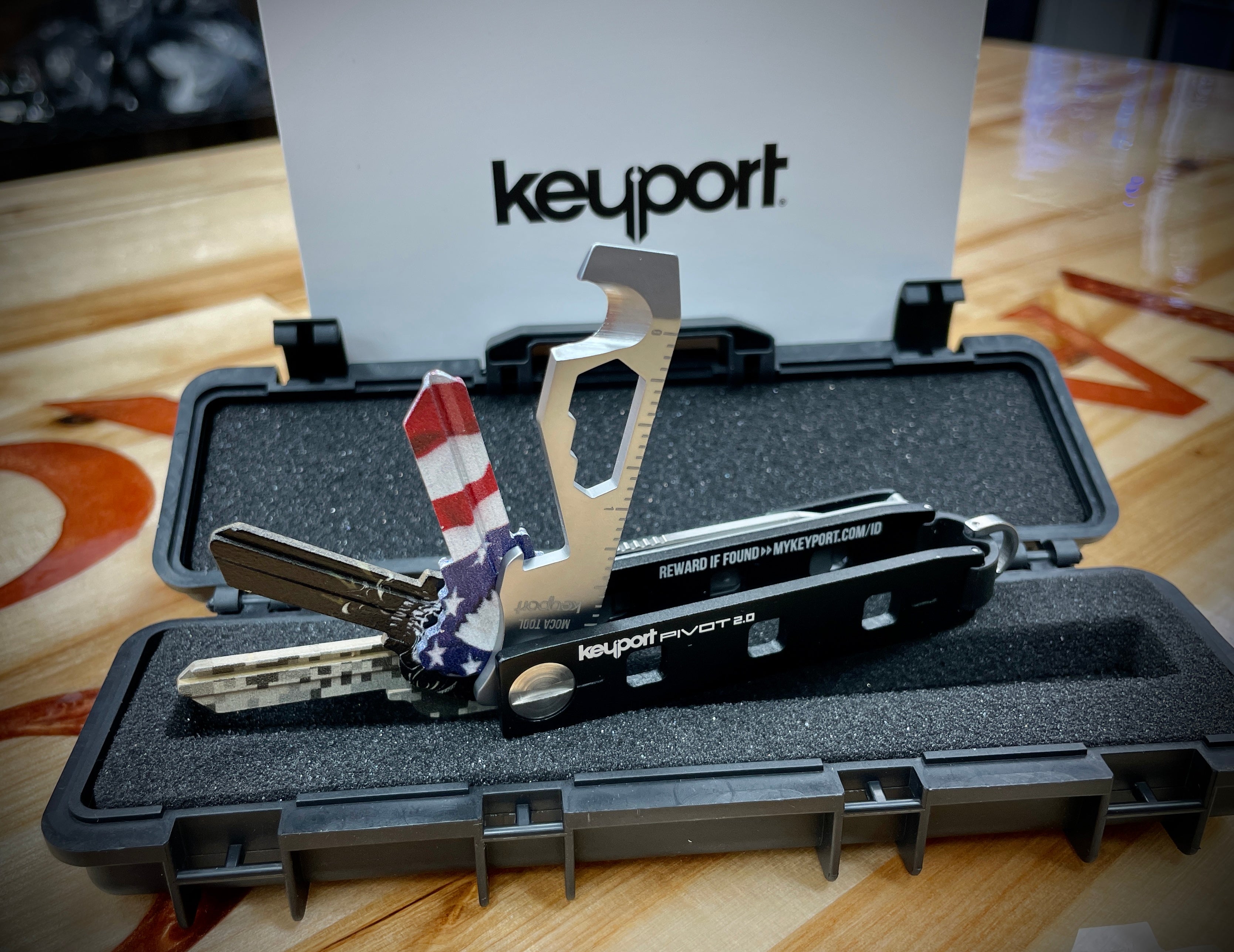 KeyPort Key Organizer + MOCA 10-in-1 Multi-Tool (Aluminum Black)