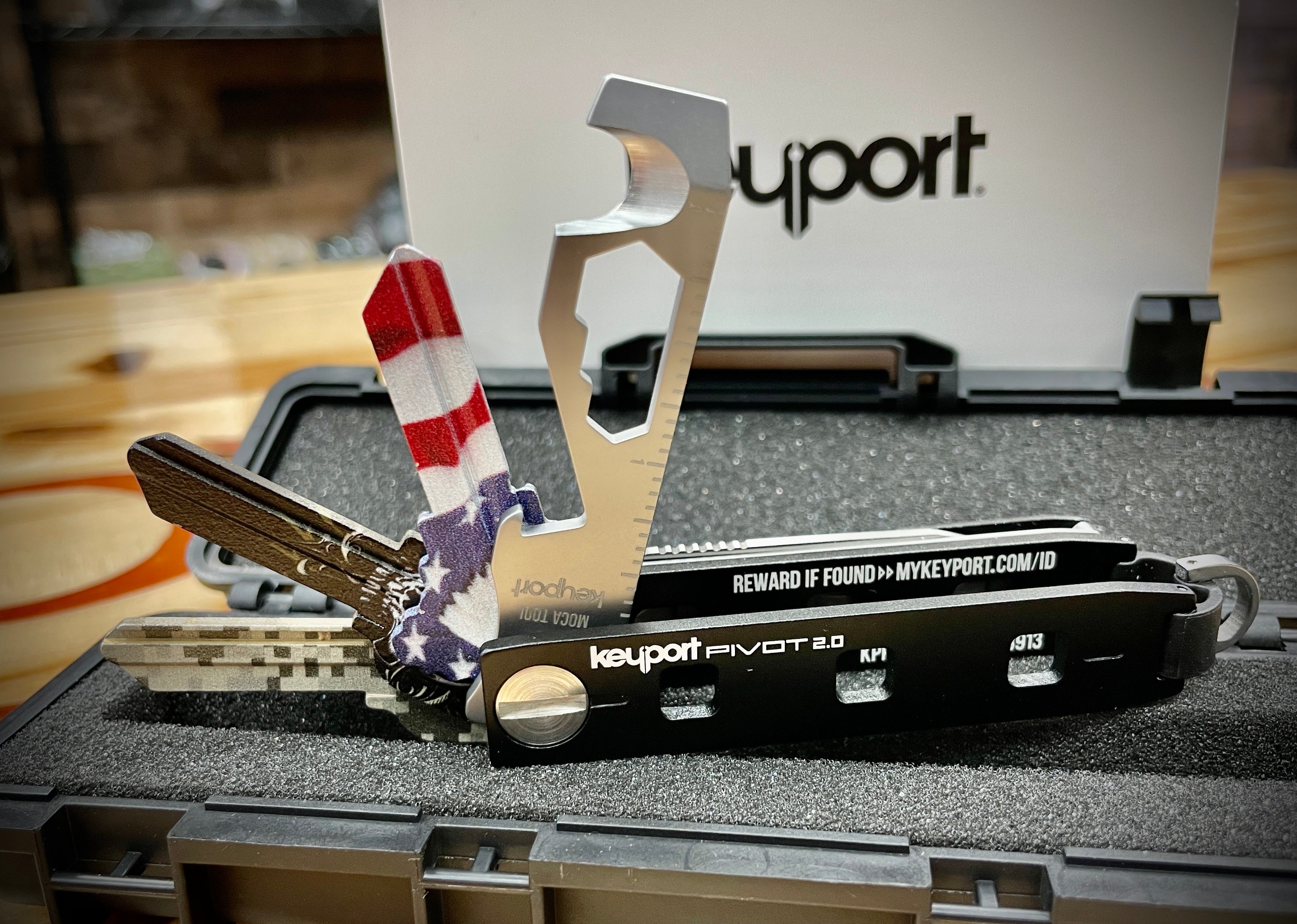 KeyPort Key Organizer + MOCA 10-in-1 Multi-Tool (Aluminum Black)