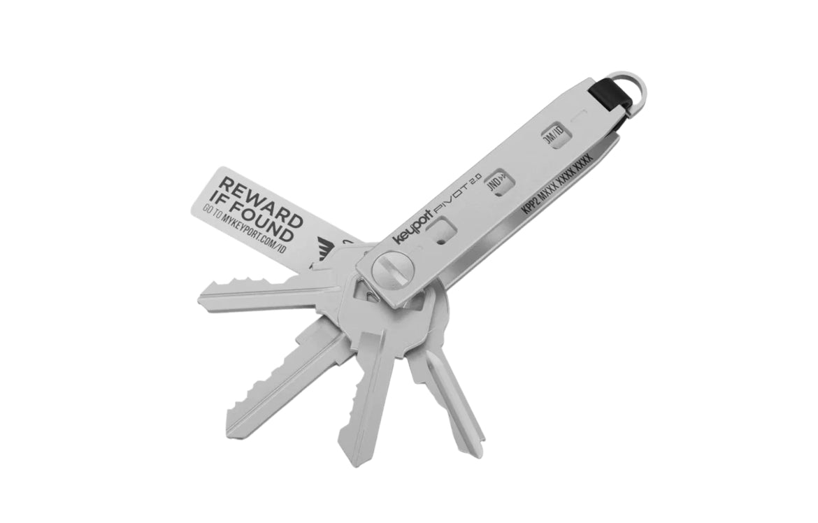 KeyPort Key Organizer + MOCA 10-in-1 Multi-Tool (Aluminum Silver)